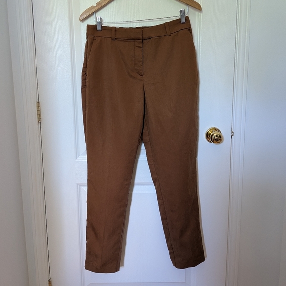 H&M Tan Regular Waist Ankle Length Slacks NWT #6 - Picture 1 of 6